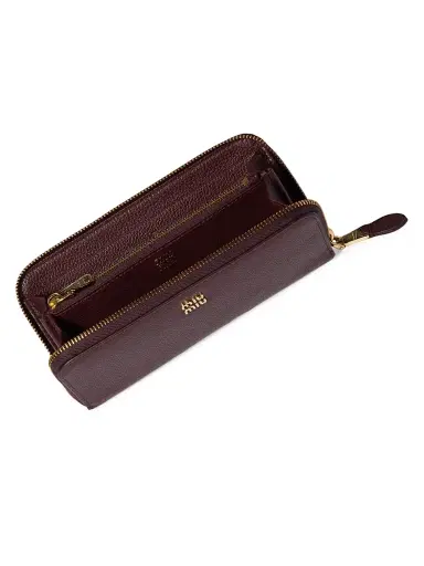 Miu Miu Women's Leather Wallet - Dark Red | Thumbnail 4 Miu Miu Women's Leather Wallet - Dark Red | Thumbnail 4