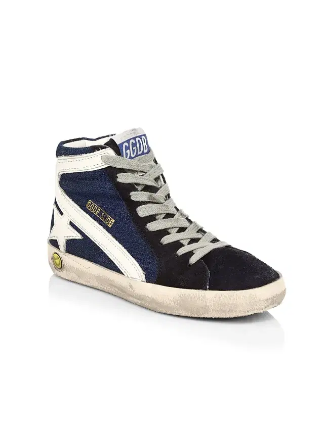 Baby's, Little Kid's & Kid's Slide High-Top Leather Star & Wave Sneakers - Dark Blue 6 (Baby)