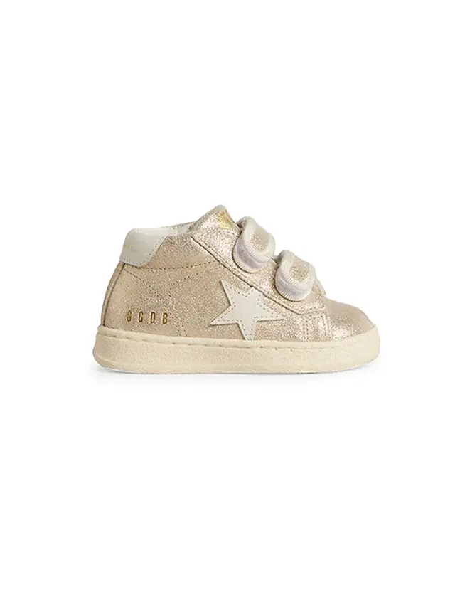 Golden Goose Baby Girl's & Little Girl's June Star Laminated Leather Sneakers - Sand White 10 (Toddler)