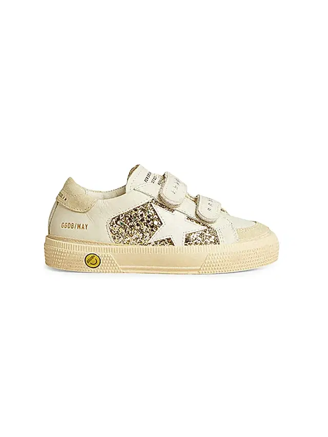 Golden Goose Baby Girl's, Little Girl's & Girl's Glitter Suede Sneakers - White Platinum 1.5 (Child)