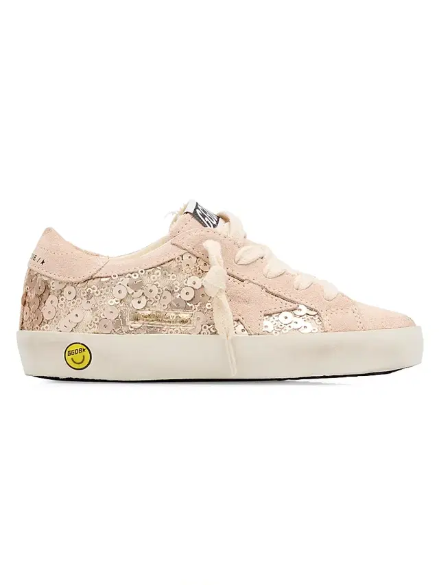 Golden Goose Girl's Super Star Sequined Low Top Sneakers 1.5 (Child)
