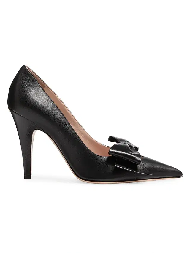Women's Bowow 100MM Pumps in Kidskin - Black