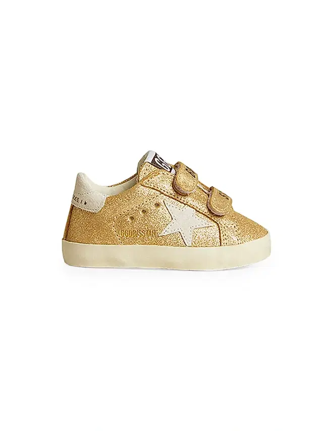 Golden Goose Baby Girl's School Laminated Suede Star Sneakers - Platinum 2 (Baby)