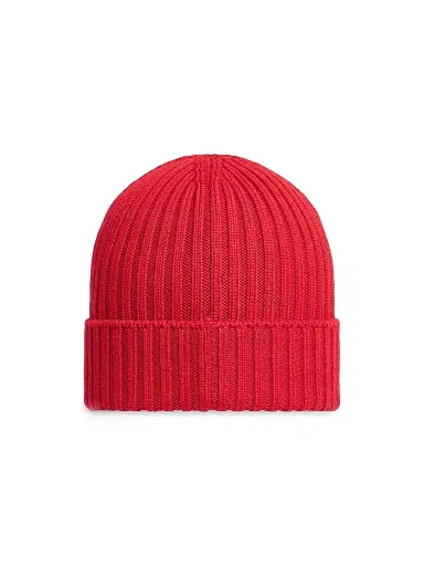Moncler Kid's Beanie Hat in Wool - Red | Thumbnail 5 Moncler Kid's Beanie Hat in Wool - Red | Thumbnail 5