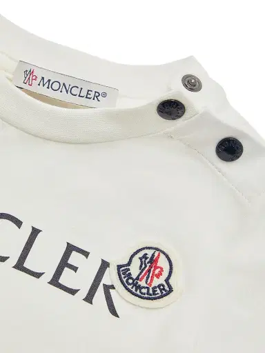 Moncler Baby Boy's & Little Boy's Crew Neck T-Shirt in Cotton Jersey - White - Size 3 | Thumbnail 3 Moncler Baby Boy's & Little Boy's Crew Neck T-Shirt in Cotton Jersey - White - Size 3 | Thumbnail 3