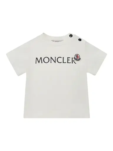 Moncler Baby Boy's & Little Boy's Crew Neck T-Shirt in Cotton Jersey - White - Size 3 | Thumbnail 1 Moncler Baby Boy's & Little Boy's Crew Neck T-Shirt in Cotton Jersey - White - Size 3 | Thumbnail 1