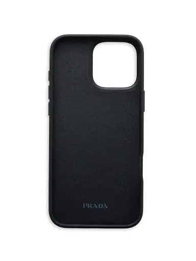 Prada Women's Saffiano Leather Case for iPhone 16 Pro Max - Dark Red | Thumbnail 2