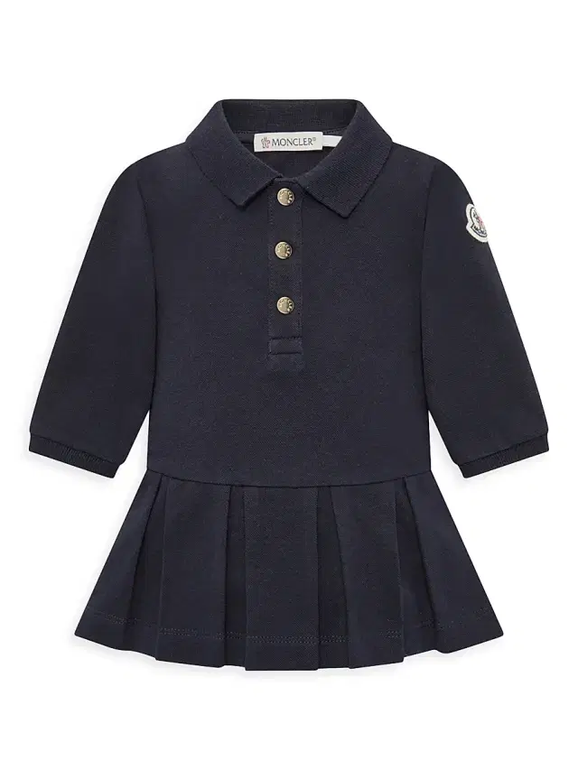 Baby Girl's & Little Girl's Dress in Cotton Piquet - Night Blue