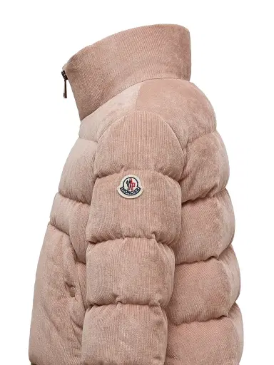 Moncler Little Girl's & Girl's Marth Puffer Jacket in Corduroy - Rose Pink | Thumbnail 3 Moncler Little Girl's & Girl's Marth Puffer Jacket in Corduroy - Rose Pink | Thumbnail 3