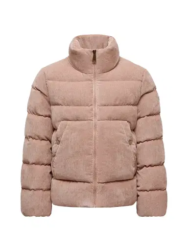 Moncler Little Girl's & Girl's Marth Puffer Jacket in Corduroy - Rose Pink | Thumbnail 1 Moncler Little Girl's & Girl's Marth Puffer Jacket in Corduroy - Rose Pink | Thumbnail 1