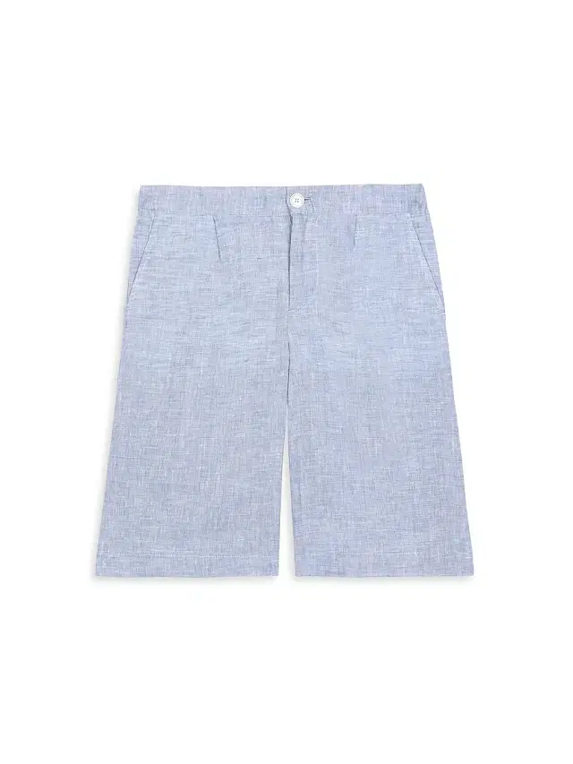 Little Boy's & Boy's Relaxed Linen Shorts - Blue