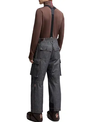 Moncler Grenoble Men's Down-Filled Ski Bib - Dark Gray | Thumbnail 3 Moncler Grenoble Men's Down-Filled Ski Bib - Dark Gray | Thumbnail 3