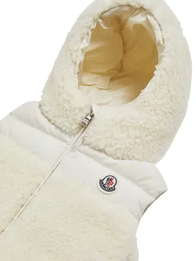 Moncler Baby Girl's & Little Girl's Botha Puffer Vest in Teddy - White | Thumbnail 3