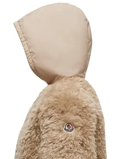 Moncler Little Girl's & Girl's Hoodie in Teddy - Beige | Thumbnail 3 Moncler Little Girl's & Girl's Hoodie in Teddy - Beige | Thumbnail 3