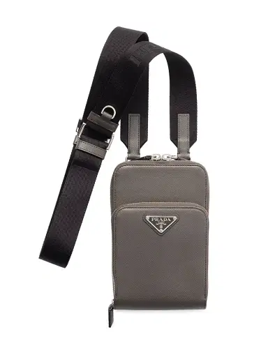 Prada Men's Saffiano Leather Smartphone Case | Thumbnail 1