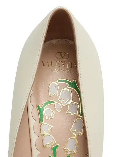 Valentino Garavani Women's Bow Kidskin 45MM Pumps - Ivory - Size 12 | Thumbnail 7 Valentino Garavani Women's Bow Kidskin 45MM Pumps - Ivory - Size 12 | Thumbnail 7