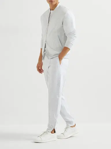 Brunello Cucinelli Men's Techno Cotton French Terry Trousers with Crête Detail - Black | Thumbnail 18 Brunello Cucinelli Men's Techno Cotton French Terry Trousers with Crête Detail - Black | Thumbnail 18