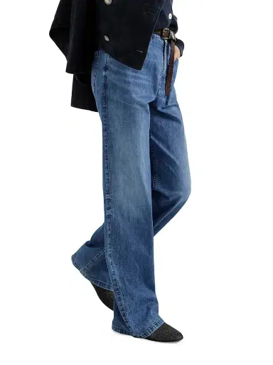 Brunello Cucinelli Women's Lightweight Denim Contemporary Loose Jeans - Denim - Size 18 | Thumbnail 4