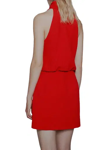 Marella Women's Flared Envers Satin Dress - Red - Size 14 | Thumbnail 3