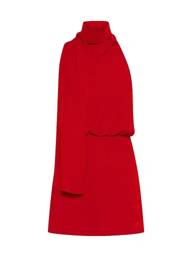 Marella Women's Flared Envers Satin Dress - Red - Size 14 | Thumbnail 1