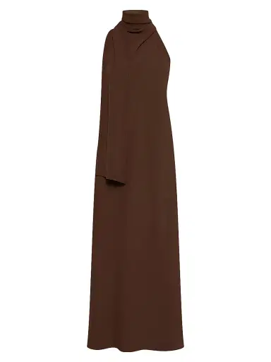 Marella Women's Envers Satin Calf Length Dress - Brown - Size 8 | Thumbnail 1 Marella Women's Envers Satin Calf Length Dress - Brown - Size 8 | Thumbnail 1