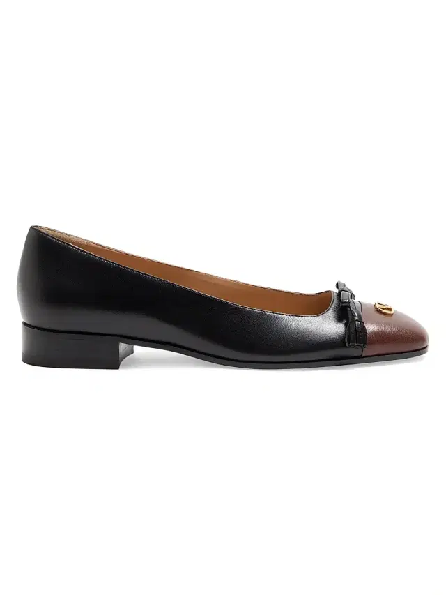 Valentino Garavani Women's Valet Du Roi 25MM Kidskin Ballerinas - Black Coffe
