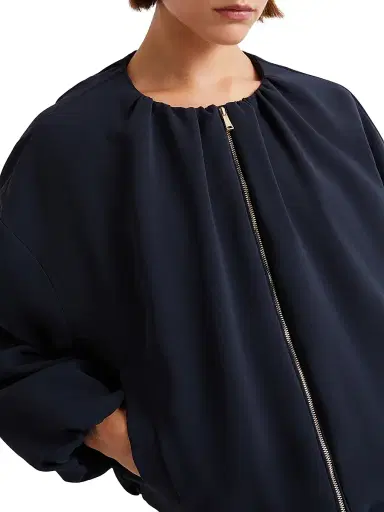 Marella Women's Relaxed Fit Cady Jacket - Navy - Size 14 | Thumbnail 4