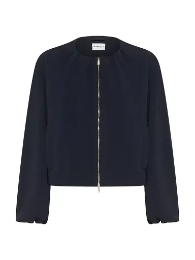 Marella Women's Relaxed Fit Cady Jacket - Navy - Size 14 | Thumbnail 1