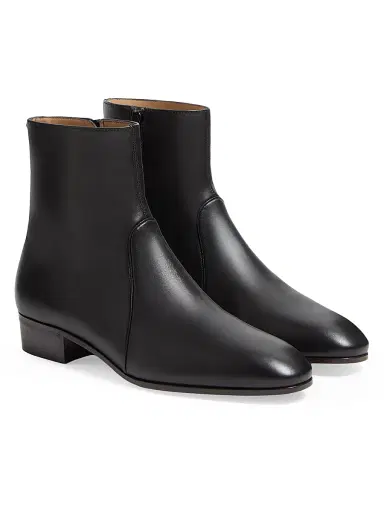 Valentino Garavani Men's Pat Ankle Boots in Kidskin - Black - Size 9.5 | Thumbnail 2