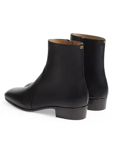 Valentino Garavani Men's Pat Ankle Boots in Kidskin - Black - Size 9.5 | Thumbnail 3