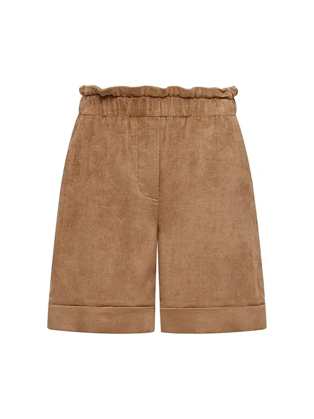 Little Girl's & Girl's Shorts in Corduroy - Beige