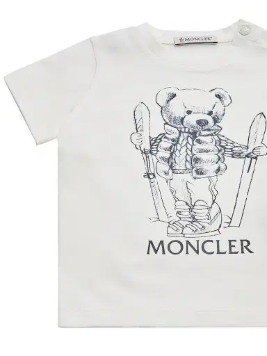 Moncler Baby Boy's & Little Boy's Crewneck T-Shirt in Cotton - White 12 Months | Thumbnail 3