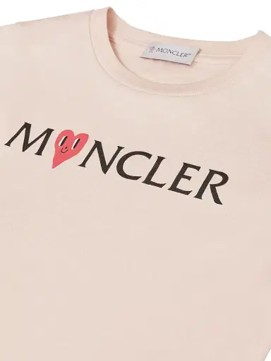 Moncler Little Girl's & Girl's Crewneck T-Shirt in Cotton - Light Pink | Thumbnail 3 Moncler Little Girl's & Girl's Crewneck T-Shirt in Cotton - Light Pink | Thumbnail 3