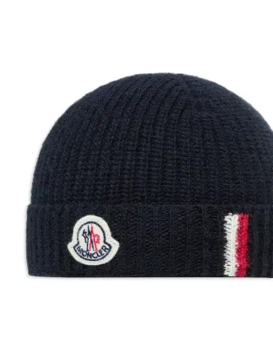Moncler Baby Boy's & Little Boy's Beanie Hat in Wool | Thumbnail 3 Moncler Baby Boy's & Little Boy's Beanie Hat in Wool | Thumbnail 3