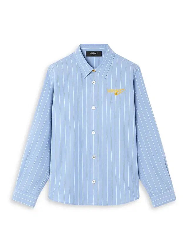 Little Boy's & Boy's Pinstriped Cotton Poplin Shirt - Light