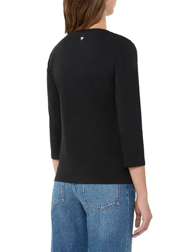 Weekend Max Mara Women's Stretch Cotton T-Shirt - Black - Size Small | Thumbnail 3
