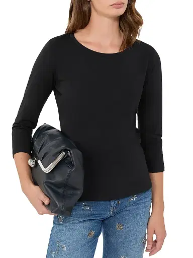 Weekend Max Mara Women's Stretch Cotton T-Shirt - Black - Size Small | Thumbnail 4