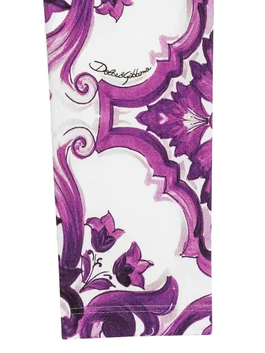 Dolce & Gabbana Little Girl's & Girl's Paisley Print Jersey Leggings | Thumbnail 5 Dolce & Gabbana Little Girl's & Girl's Paisley Print Jersey Leggings | Thumbnail 5