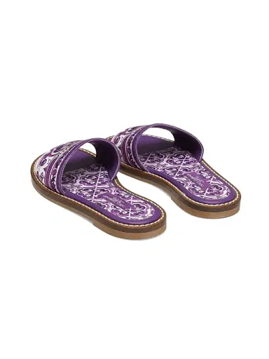 Dolce & Gabbana Little Girl's & Girl's Majolica Slide Sandals - Violet - Size 12 (Child) | Thumbnail 2