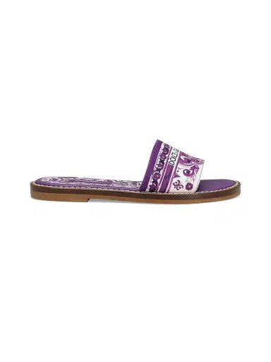 Dolce & Gabbana Little Girl's & Girl's Majolica Slide Sandals - Violet - Size 12 (Child) | Thumbnail 3