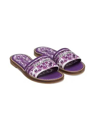 Dolce & Gabbana Little Girl's & Girl's Majolica Slide Sandals - Violet - Size 12 (Child) | Thumbnail 1