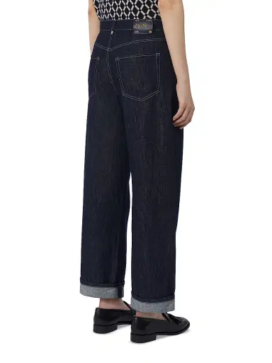 Max Mara Women's Denim Turn Up Jeans - Ultramarine - Size 10 | Thumbnail 3
