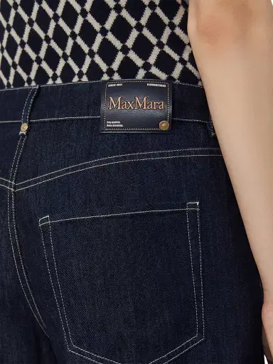 Max Mara Women's Denim Turn Up Jeans - Ultramarine - Size 10 | Thumbnail 4