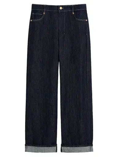 Max Mara Women's Denim Turn Up Jeans - Ultramarine - Size 10 | Thumbnail 1