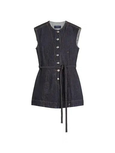 Sportmax Women's Sleeveless Denim Top - Midnightblue | Thumbnail 1