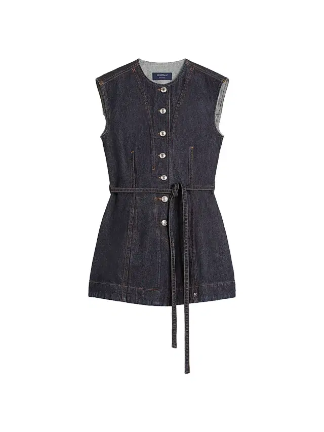 Women's Sleeveless Denim Top - Midnightblue