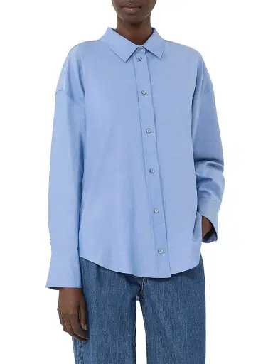 Max Mara Women's Cotton Oxford Shirt - Light Blue - Size 16 | Thumbnail 2