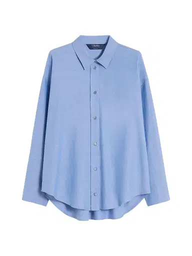 Max Mara Women's Cotton Oxford Shirt - Light Blue - Size 16 | Thumbnail 1