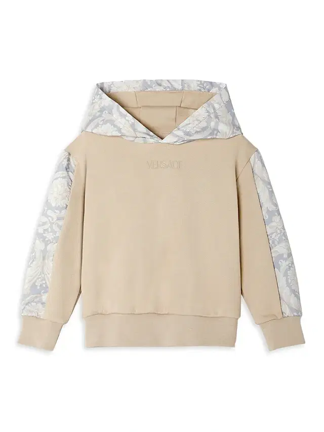 Versace Baby Boy's, Little Boy's & Boy's Barocco Embroidery Fleece Sweatshirt - Sand Concrete Bone