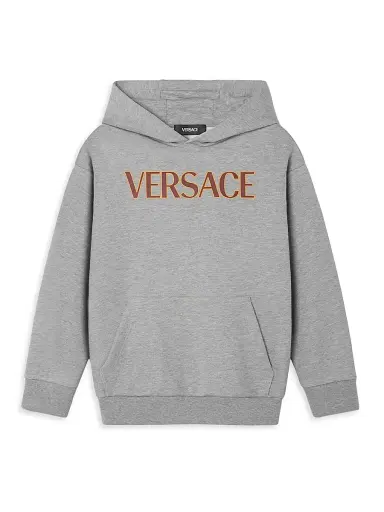 Versace Little Boy''s & Boy's Logo Fleece Hoodie - Grey - Size 8 | Thumbnail 1 Versace Little Boy''s & Boy's Logo Fleece Hoodie - Grey - Size 8 | Thumbnail 1